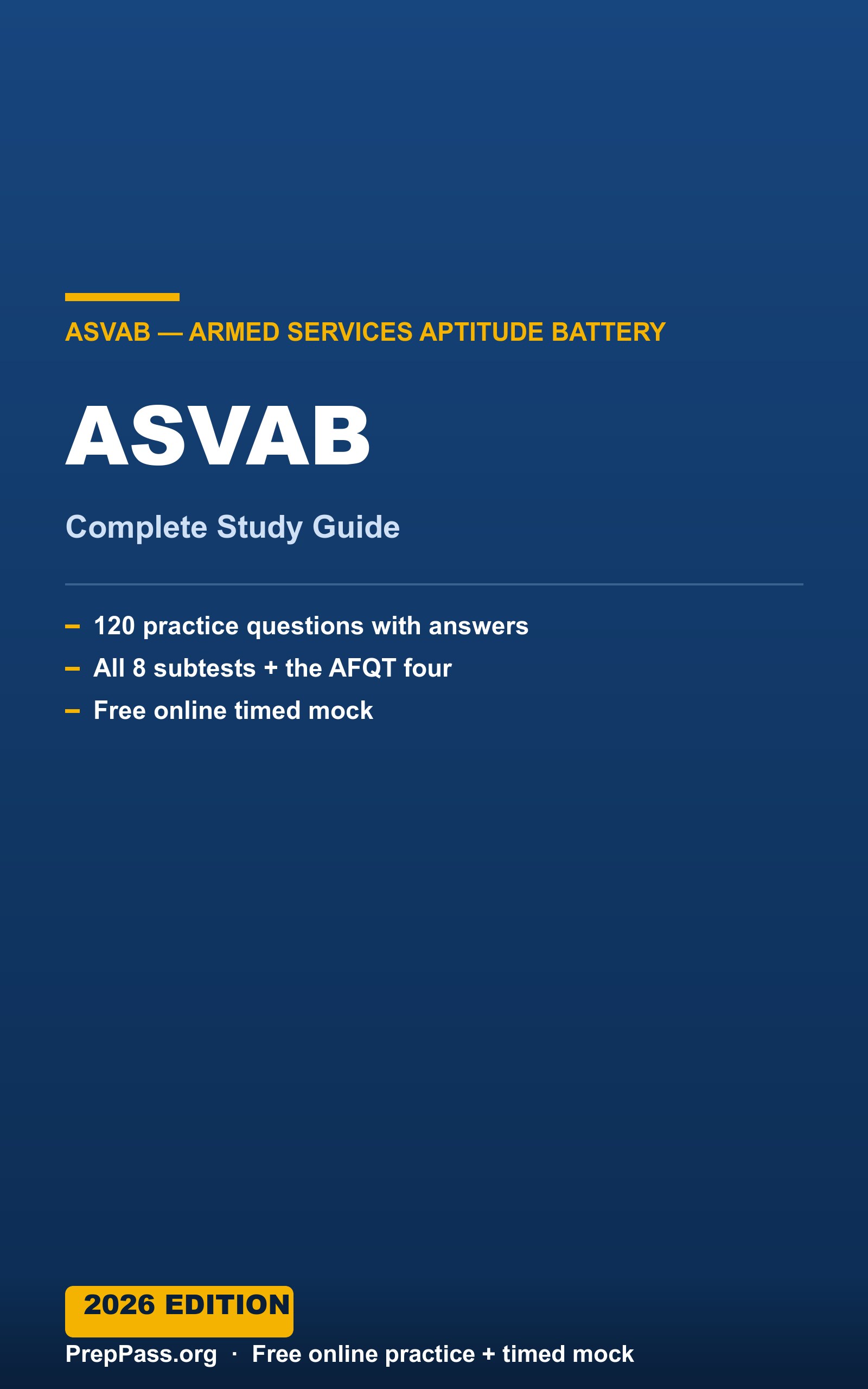 ASVAB — Complete Study Guide (2026) cover